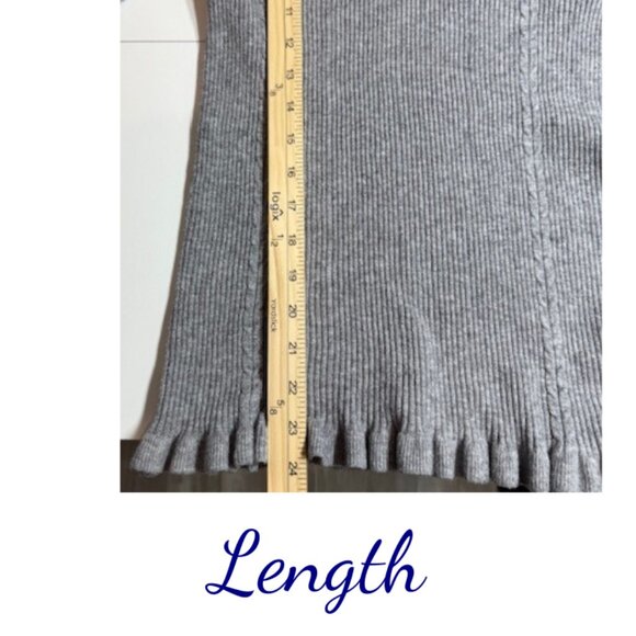 Jon & Anna Sweater Women’s Gray XL Ruffle Hem - Picture 5 of 5